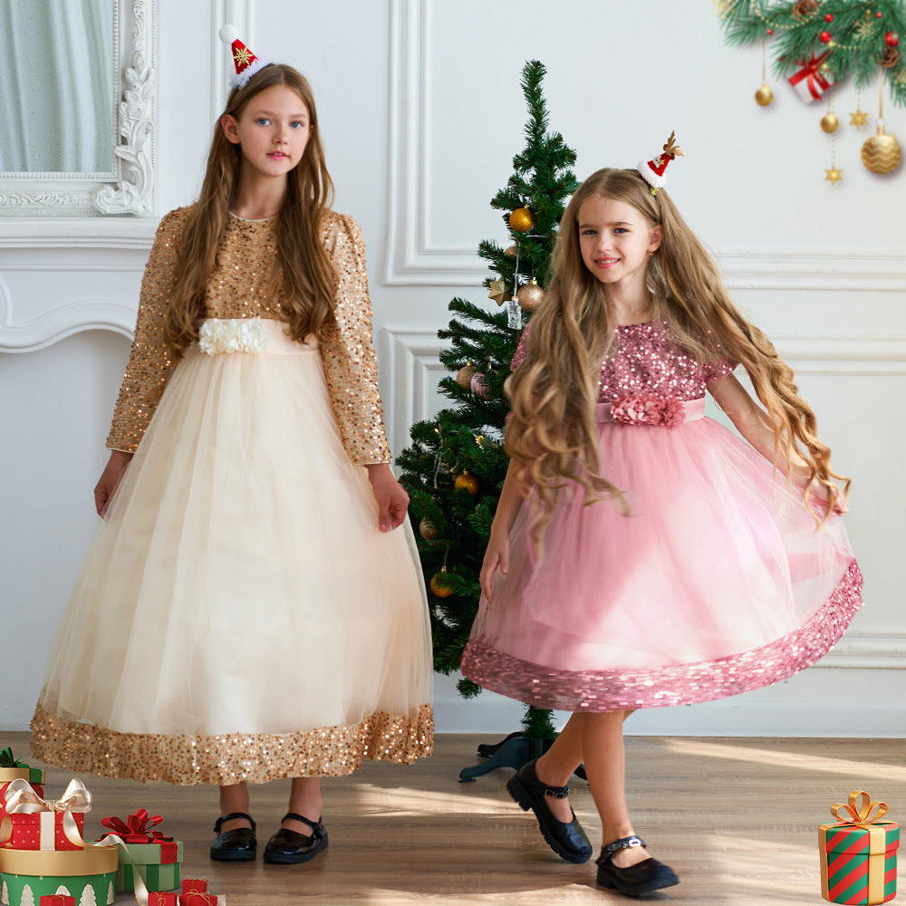 Robe tutu en tulle à paillettes à la mode pour filles