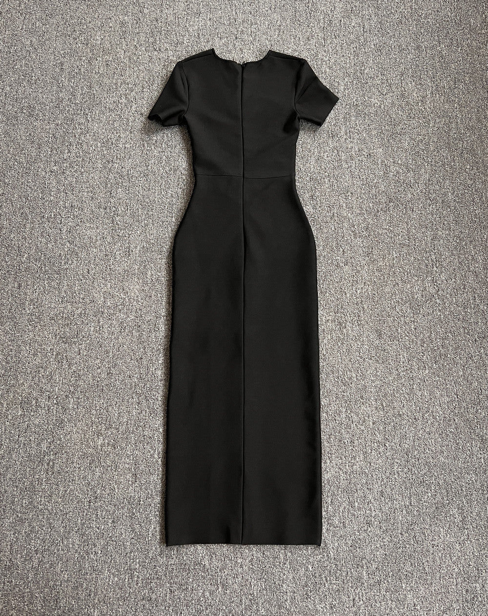 Robe longue à bandes pour femmes, accessoires en métal de haute qualité, élégante, longue, Slim, manches courtes, une pièce, été