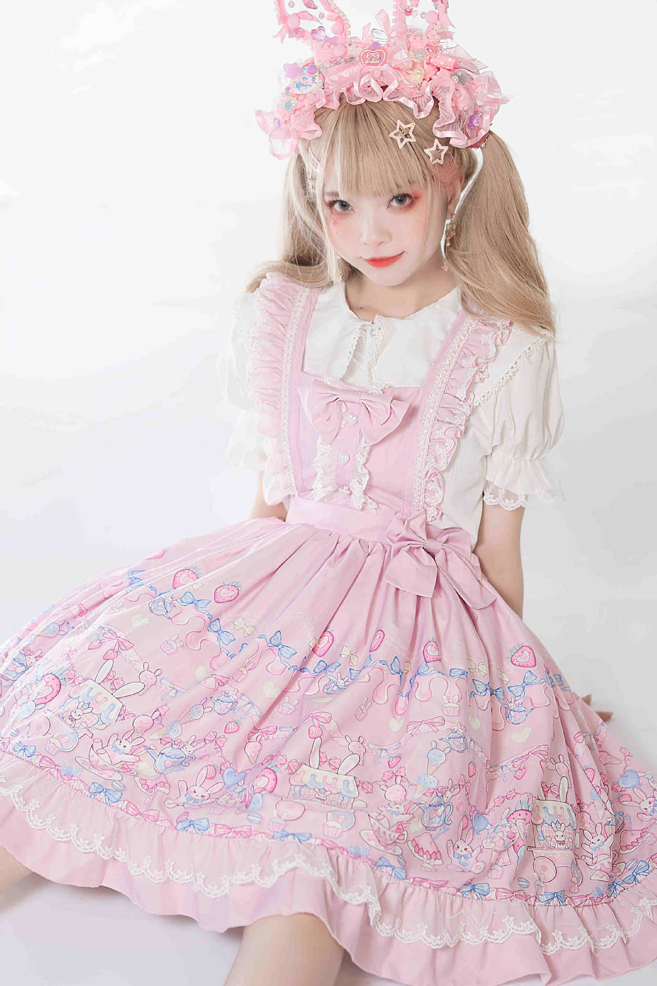 Lolita Suspender Skirt Ice Cream Rabbit Jsk Cute Soft Cute Dress