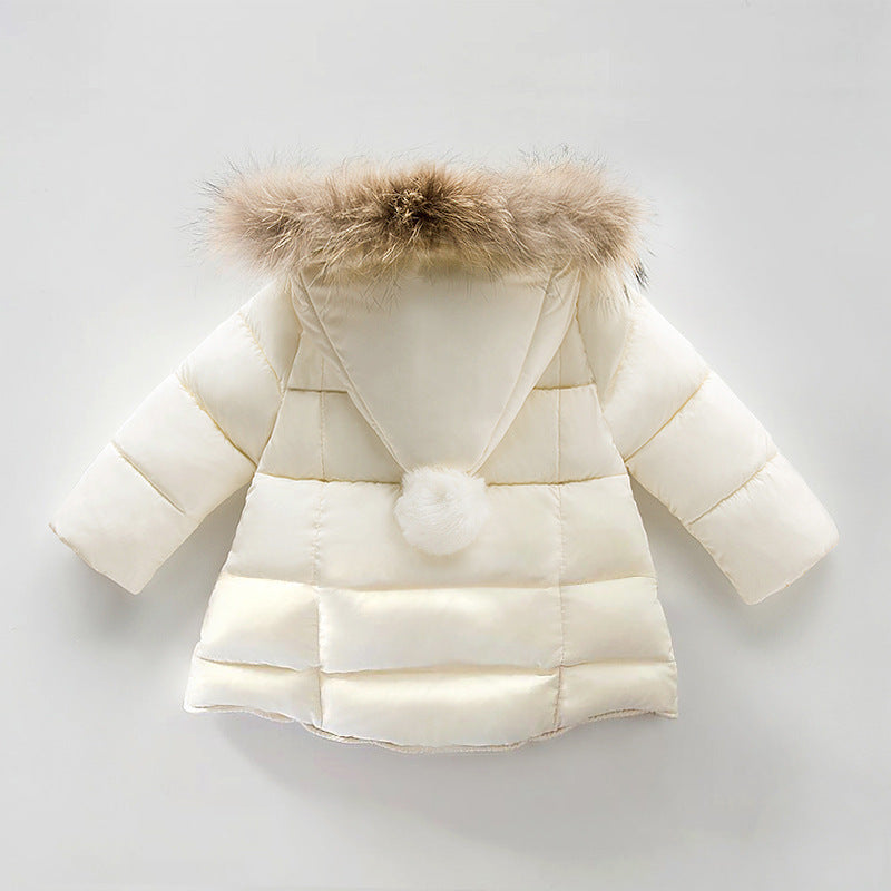 Manteau en coton rembourré main bébé fille 1 an