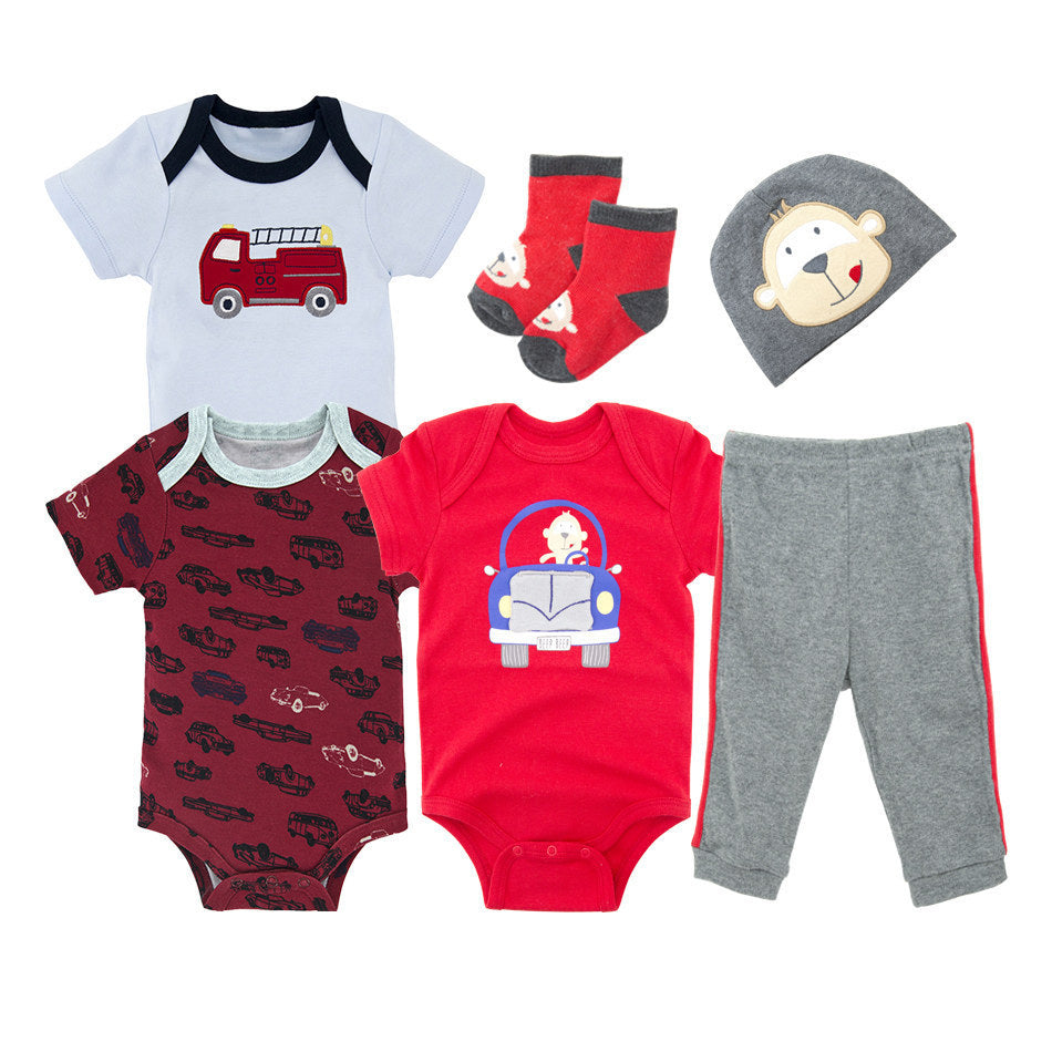 Costume bébé 5 pièces, ensemble d'été à manches courtes