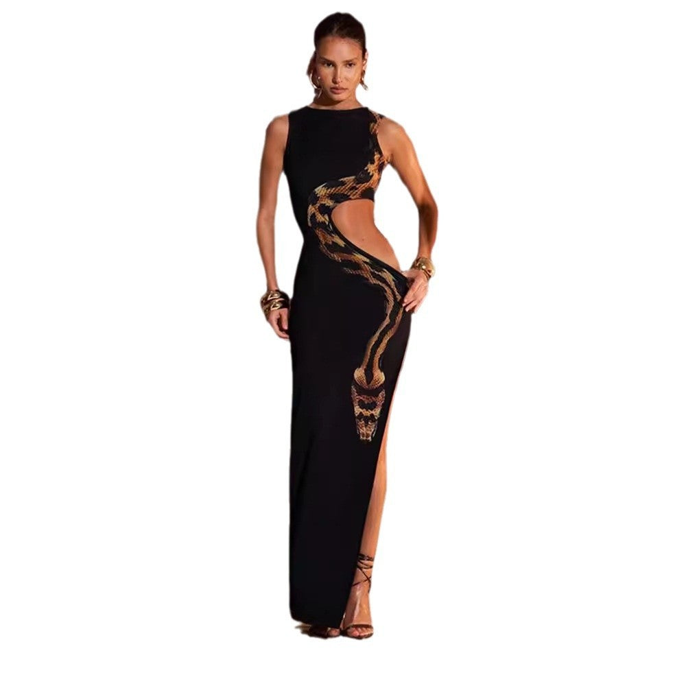 Sexy Fashion Slim Snake Print Dress