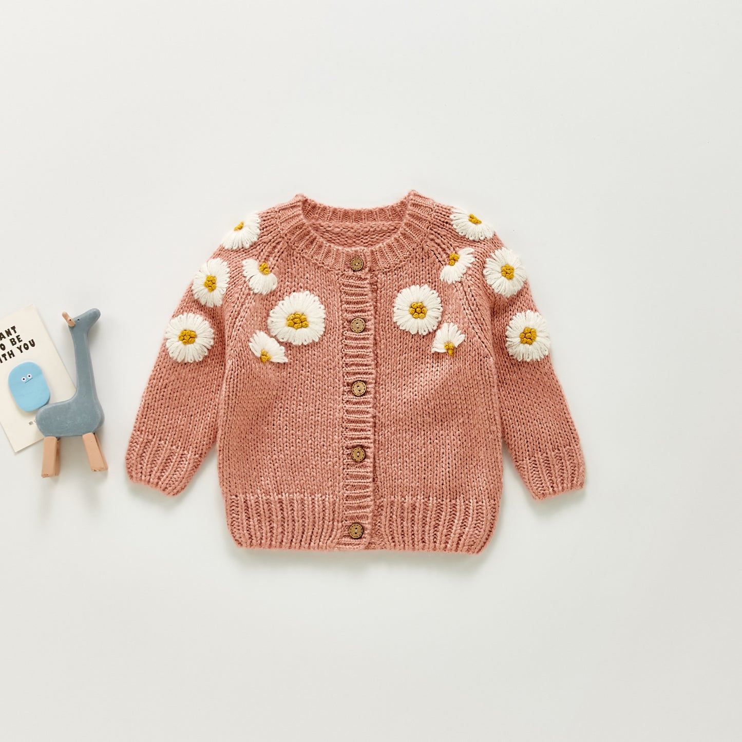 Long Sleeve Infant Cardigan Daisy Flower Top