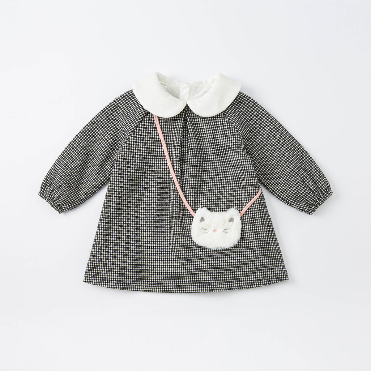 Robe à carreaux d'hiver pour filles, vêtements pour enfants