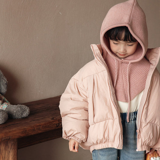 Veste en duvet tricotée pour enfants, nouvelle collection automne et hiver