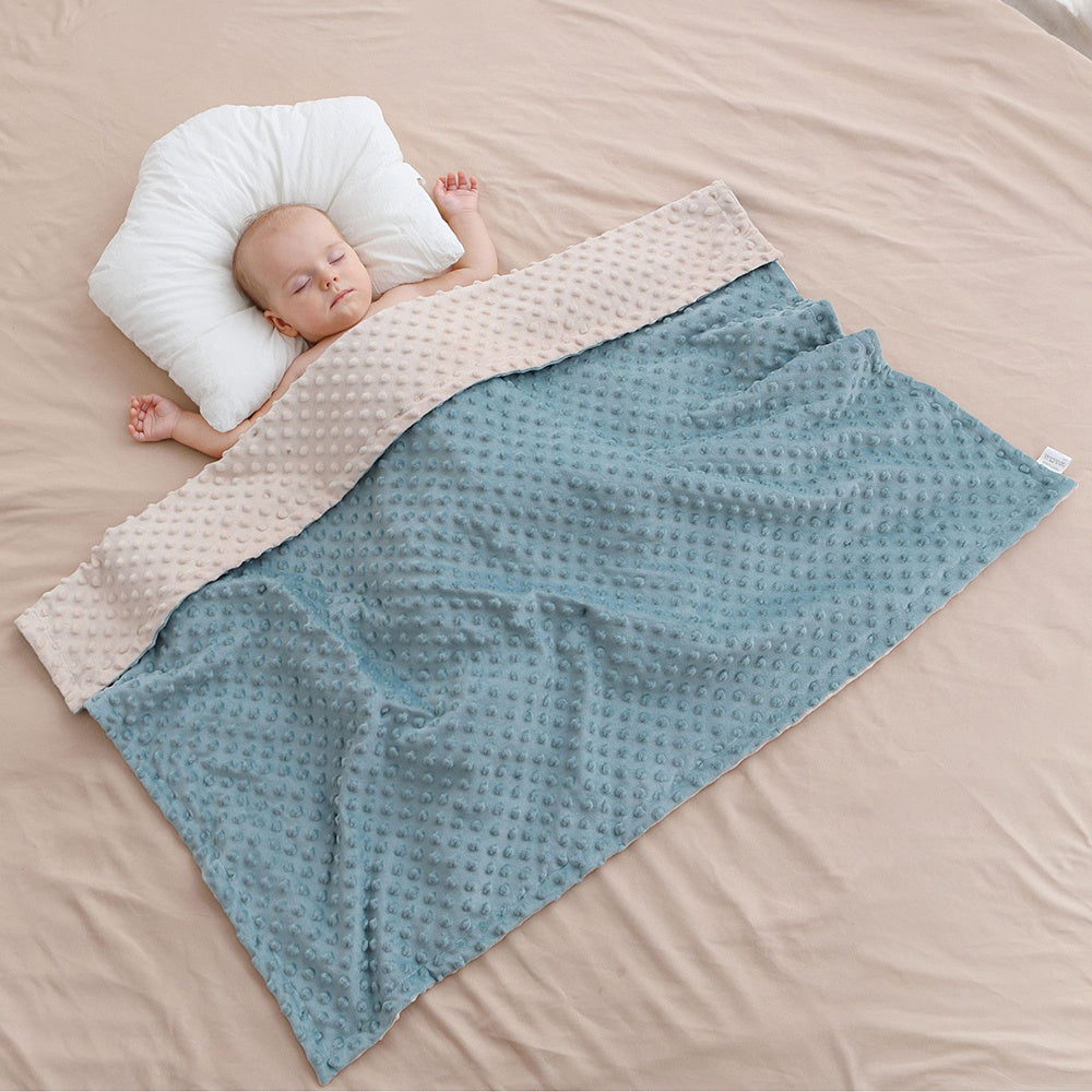 Couverture pour bébé pour filles super douce double couche avec dos en pointillés Couverture douce pour bébé avec dos en pointillés Couvertures d'emmaillotage pour nouveau-né, garçons et filles, couverture de réception pour tout-petits