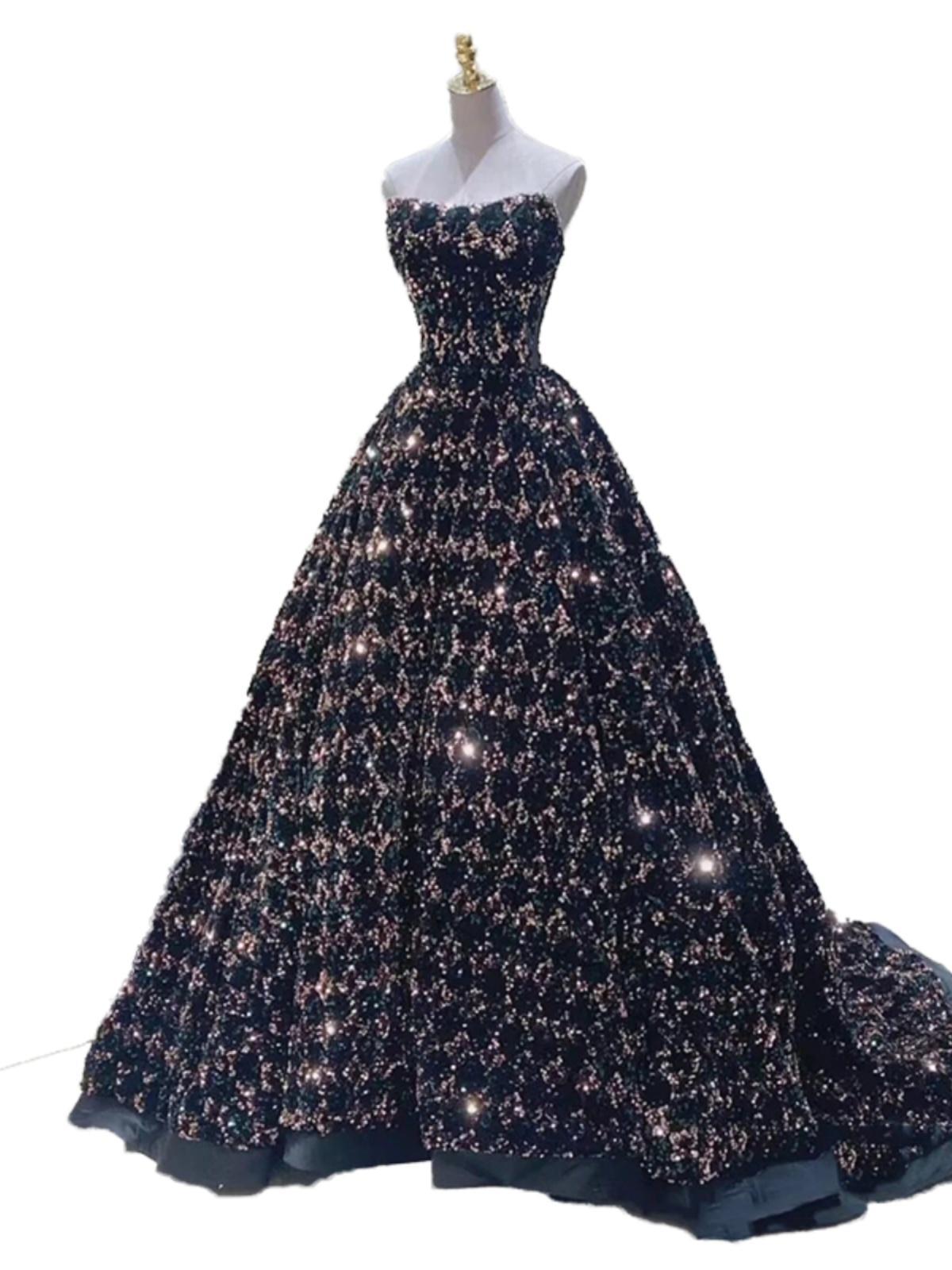 Robe de Performance à paillettes pour femmes, jupe à queue traînée