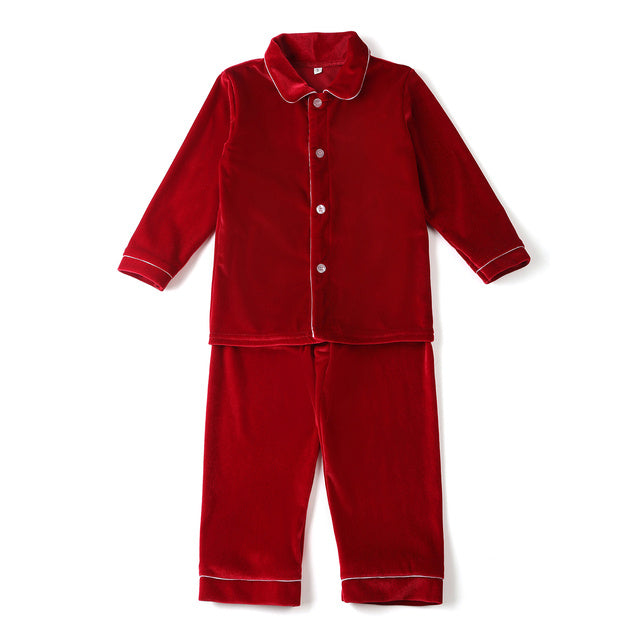 Vêtements classiques de noël pour enfants, coton doux, couleur unie, mignon rouge