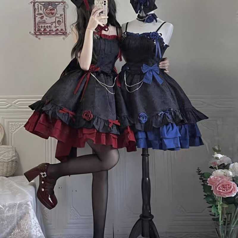 Lolita Style Sling Dress Women