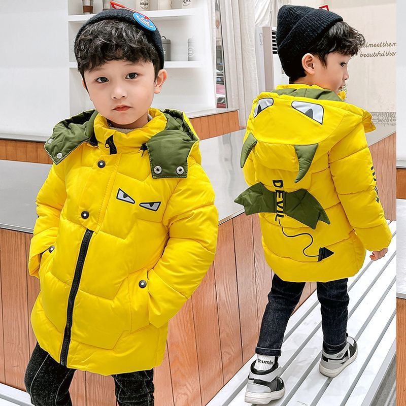 Boy Fashion Down Jacket Mid-length Coat