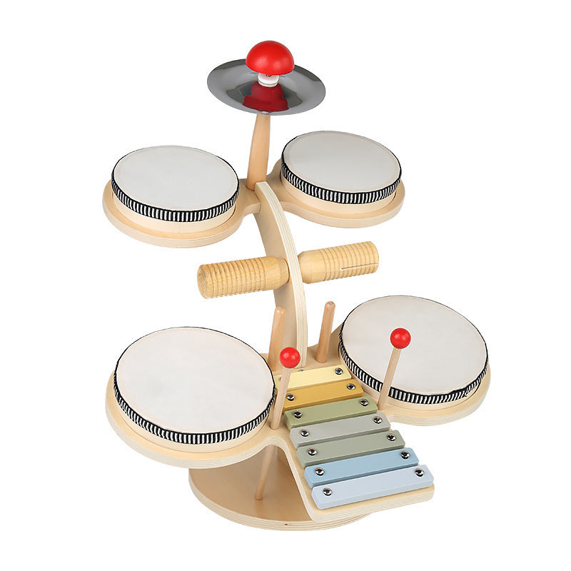 Support de tambour multifonctionnel en bois Montessori pour enfants, éducation précoce