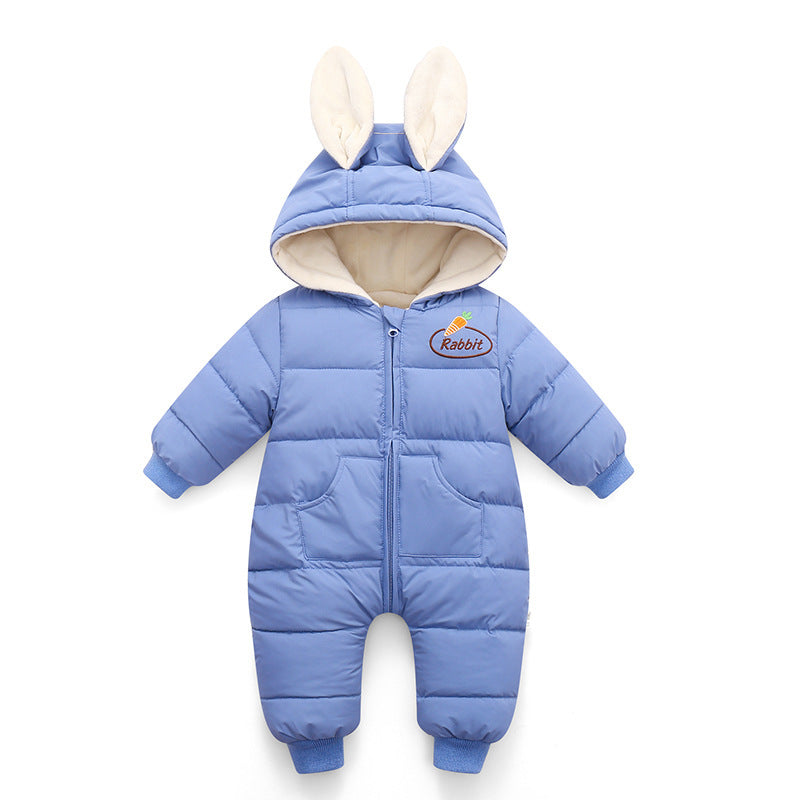 Children's heavy down cotton suit one piece suit