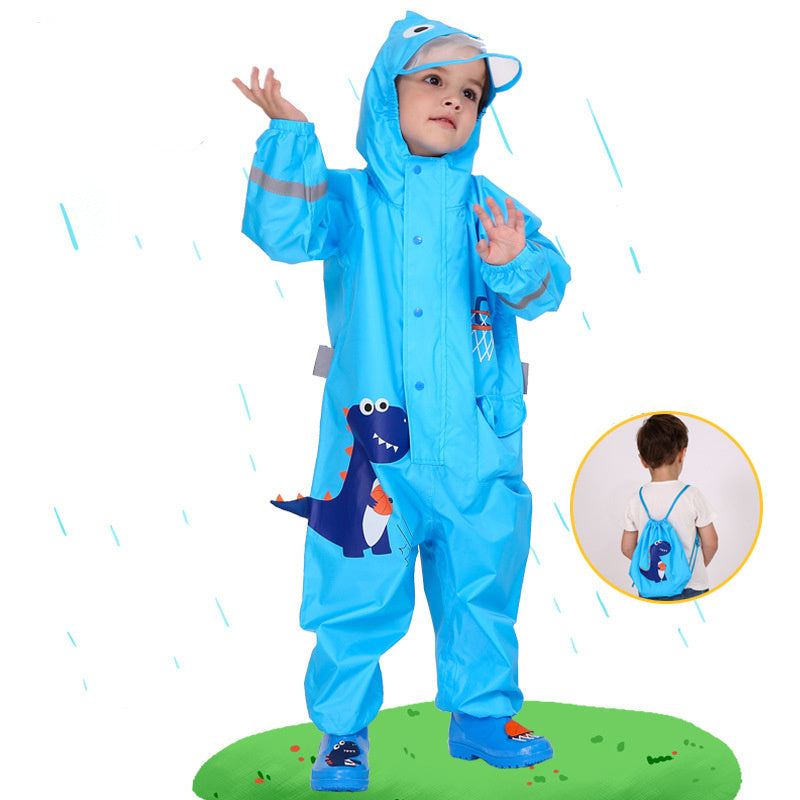 Children's Cartoon Waterproof Suit One-Piece Rain Pants