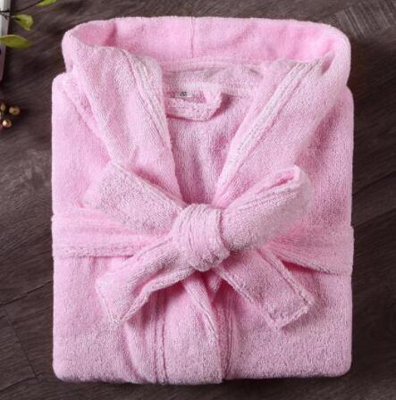 Children's Simple Solid Color Cotton Bathrobe