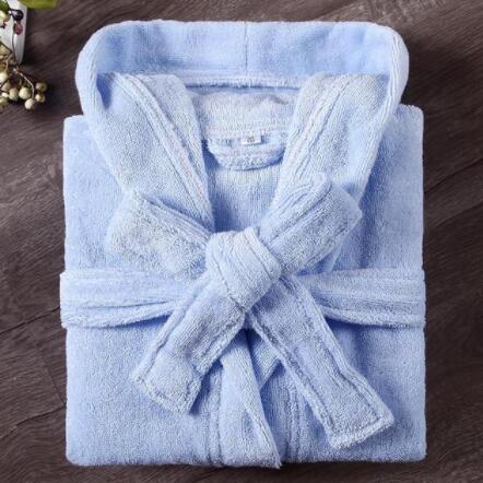 Children's Simple Solid Color Cotton Bathrobe