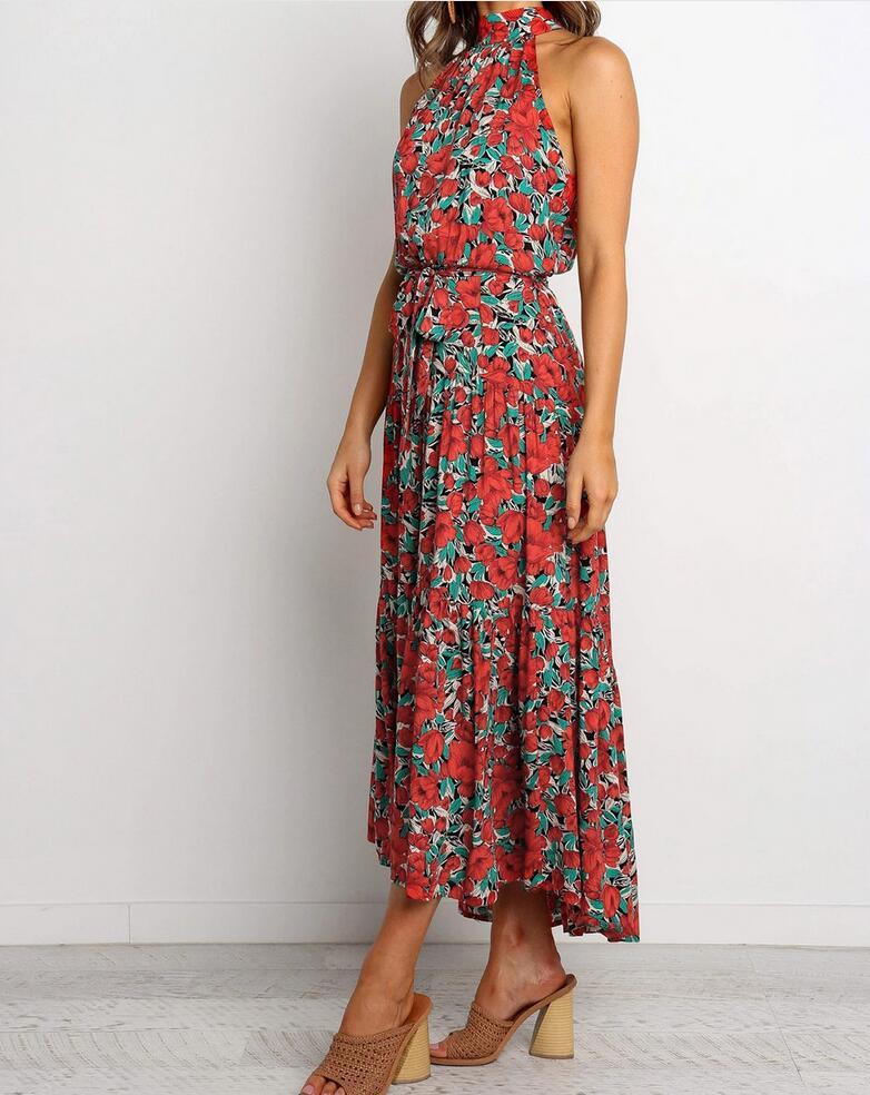 Robe florale chaude printemps et été