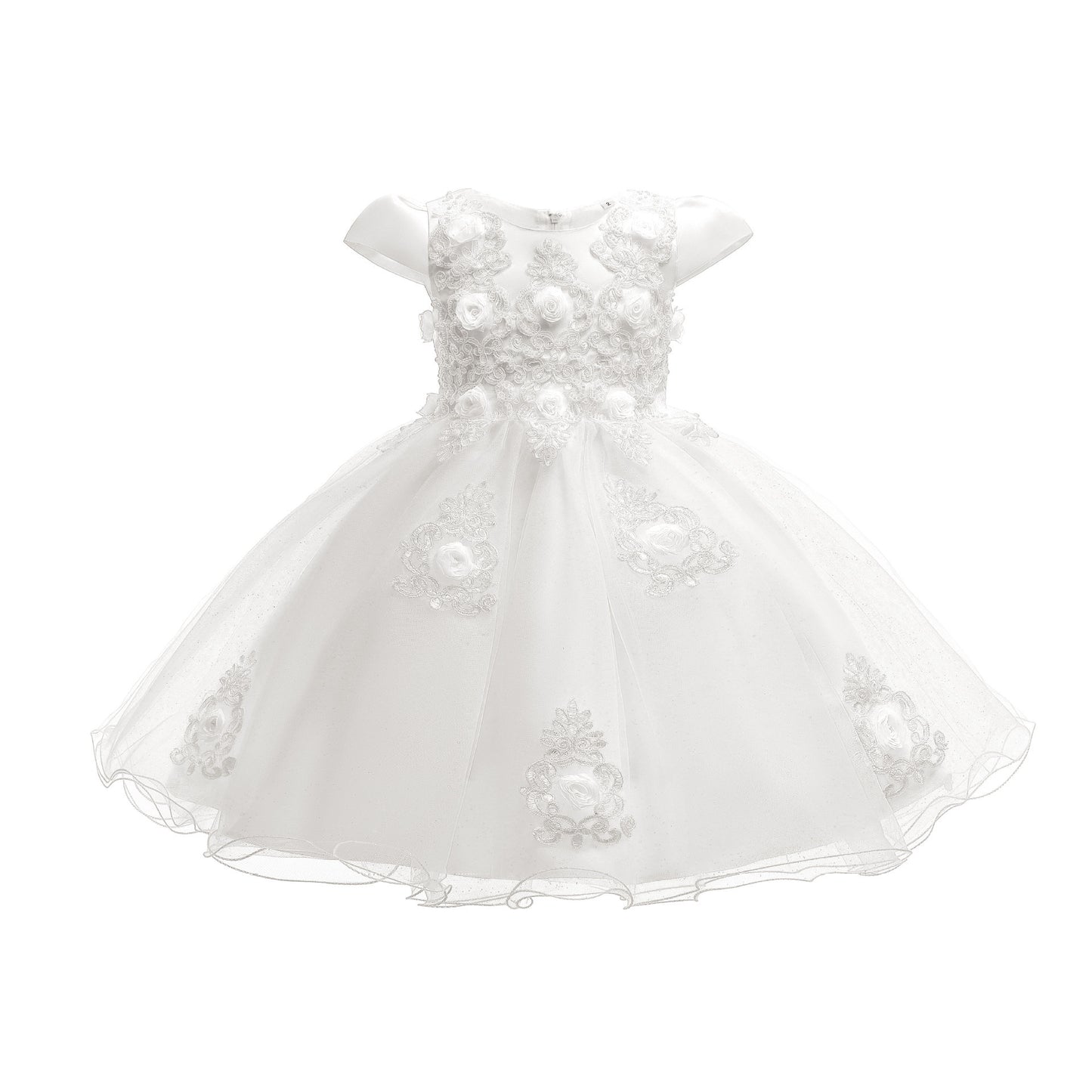 Children's Girls' Simple And Fashionable Fluffy Princess Dress