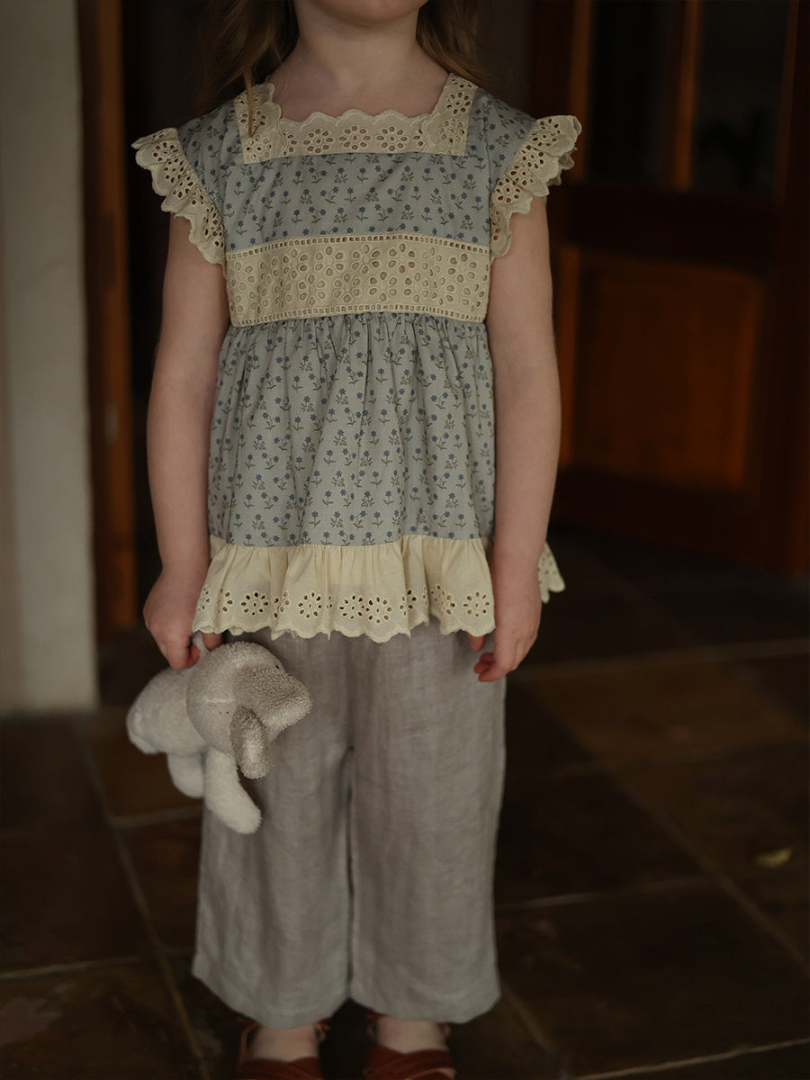 Chemise de poupée en dentelle ajourée pour filles