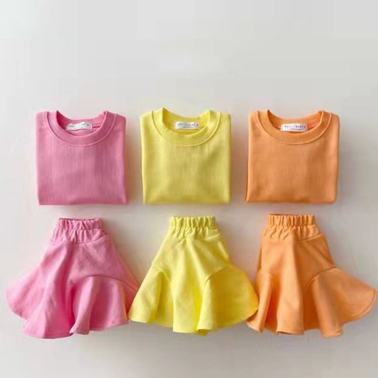 Vêtements à la mode costume bébé loisirs vêtements pour enfants couleur bonbon