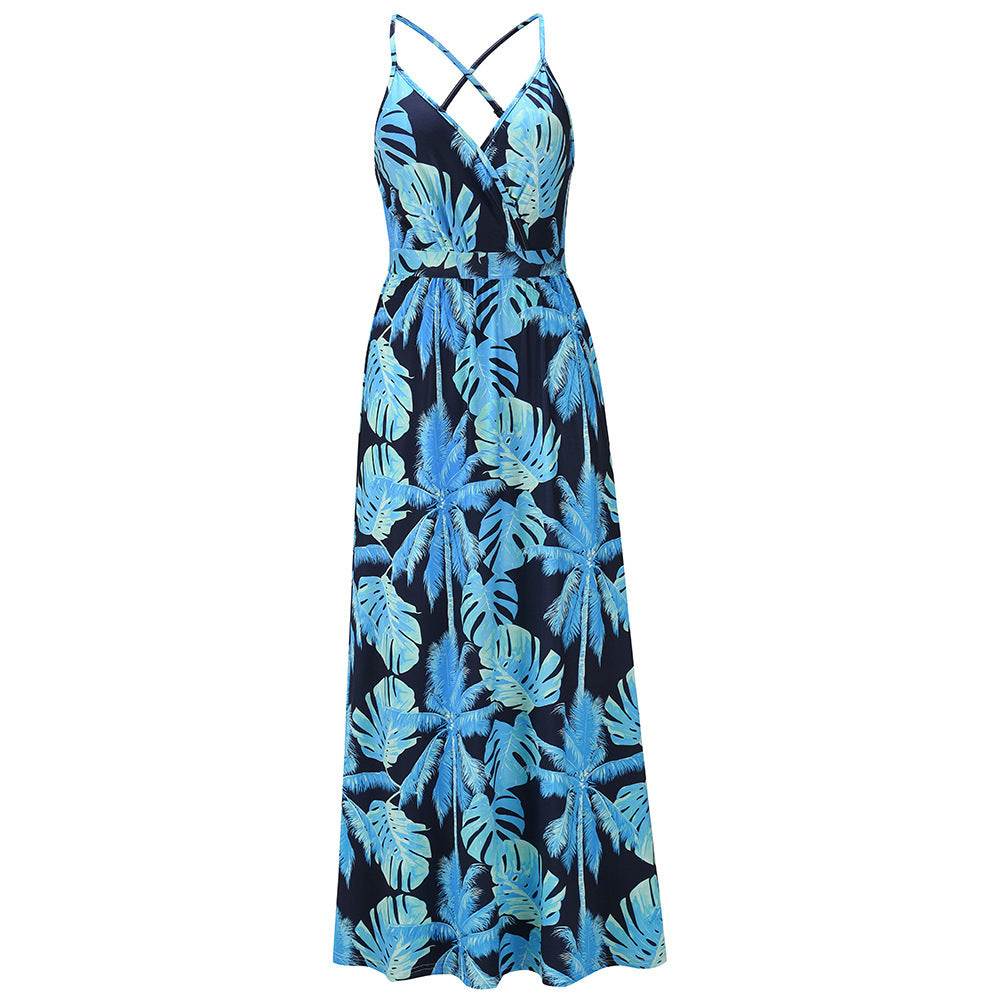 Ropa de mujer Vestido de playa con tirantes florales