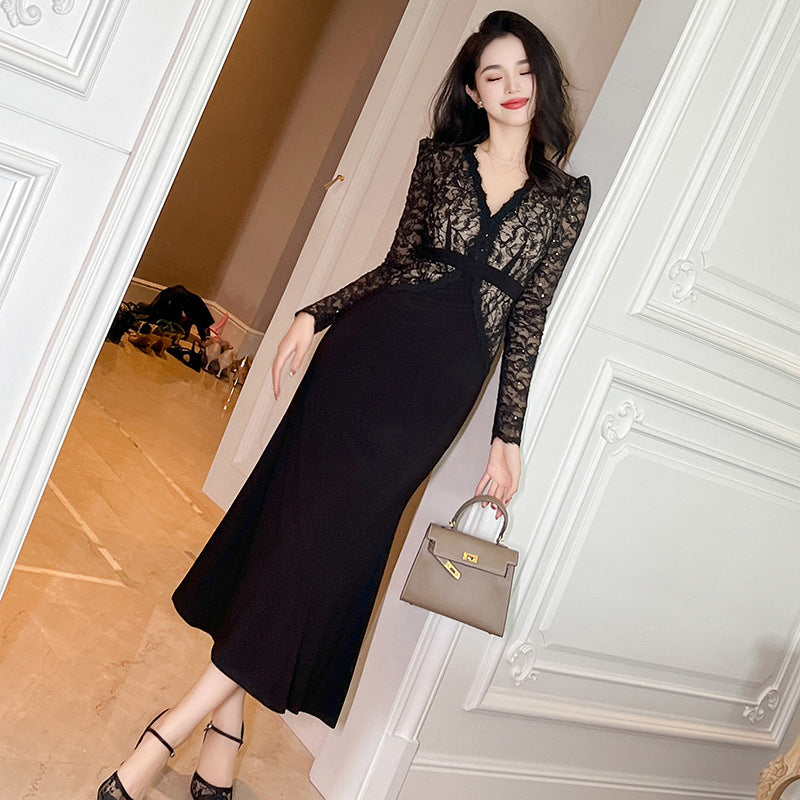 Women's Autumn Slim Fit Long Sleeve Dress