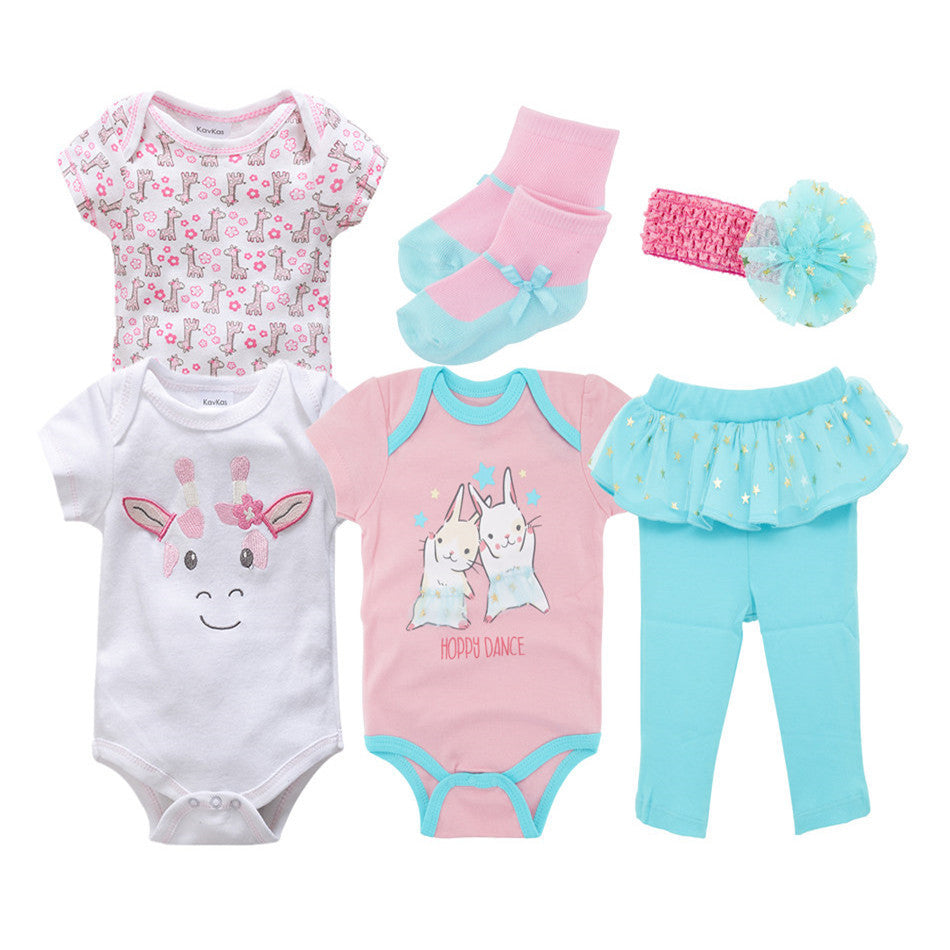 Costume bébé 5 pièces, ensemble d'été à manches courtes