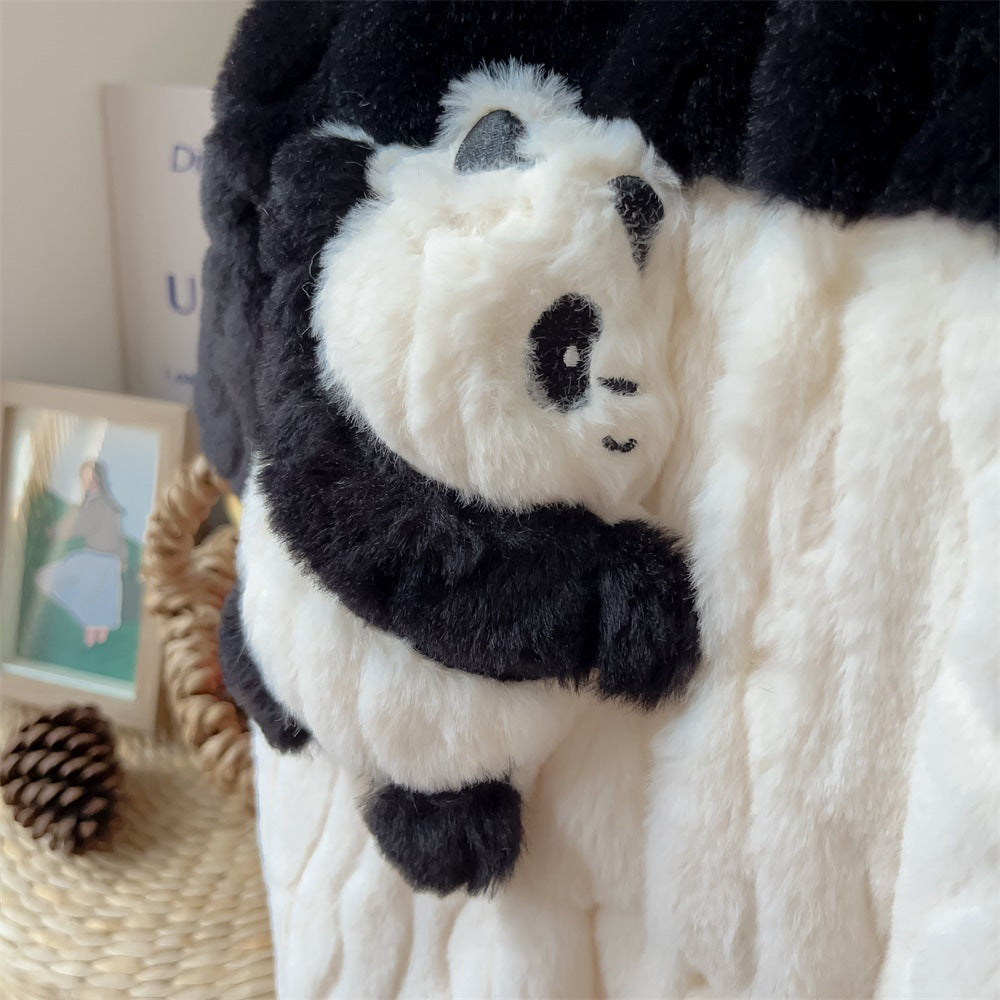 Vêtements d'hiver pour bébé, combinaison à capuche, doublure polaire, petit Panda, peluche