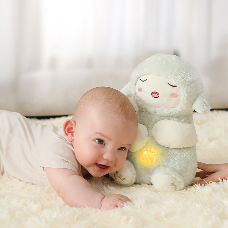 Cloak Man Cordero Toot Bebé Muñeco De Peluche Recién Nacido Sonido Y Luz Relajantes Juguetes Para Dormir