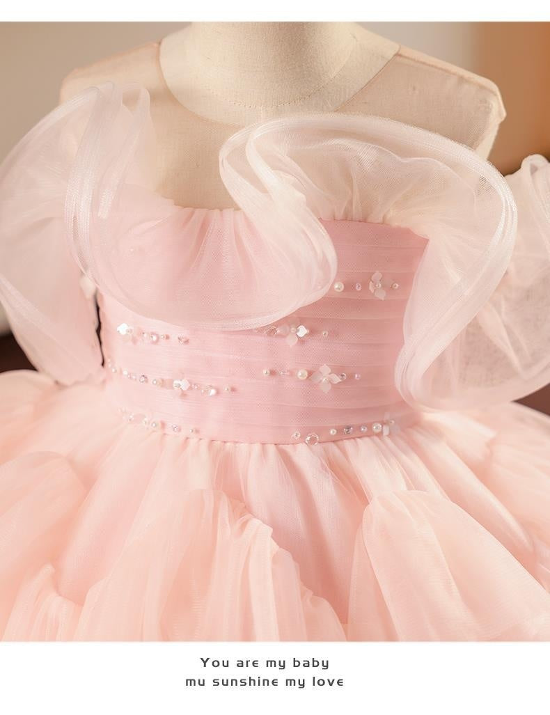 Robe de spectacle de piano pour filles, jupon de princesse