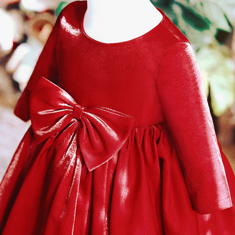 Robe rouge fille pour anniversaire princesse