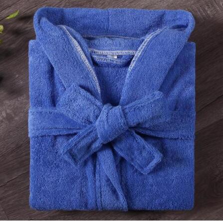 Children's Simple Solid Color Cotton Bathrobe