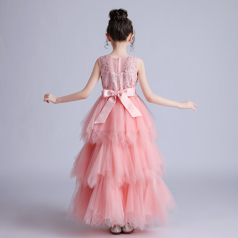 Girls evening dress long skirt puffy princess dress