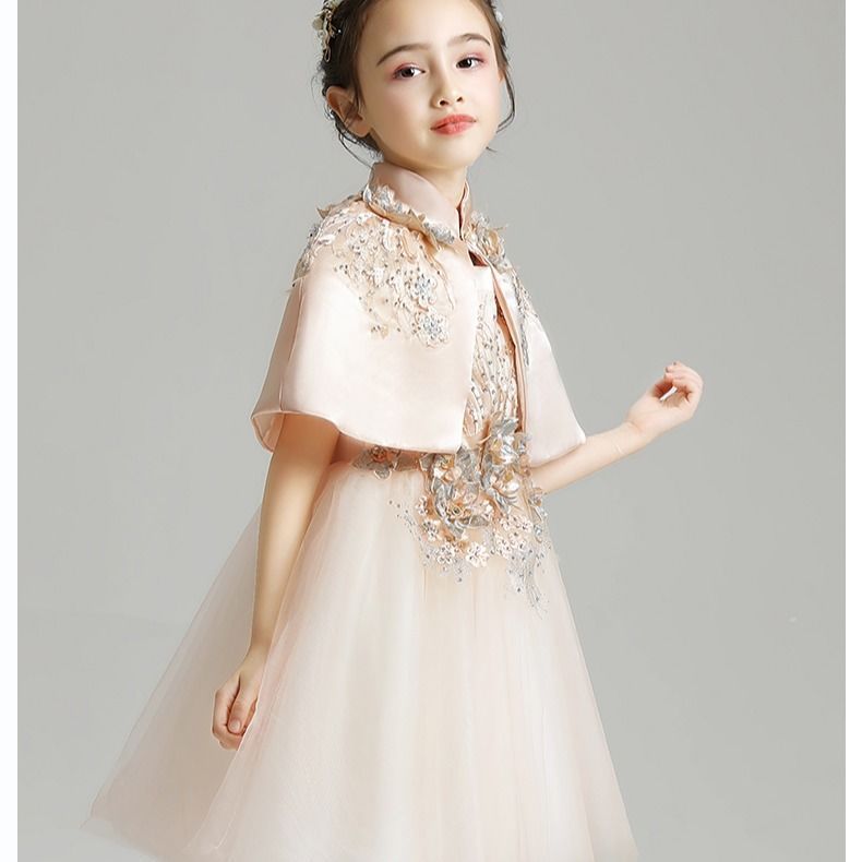 Robe de spectacle de piano pour enfants, robe de soirée d'hôte