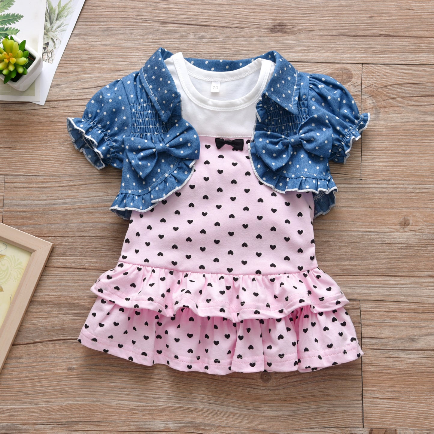 Girls Infant Cute Vest And Sleeveless Dress