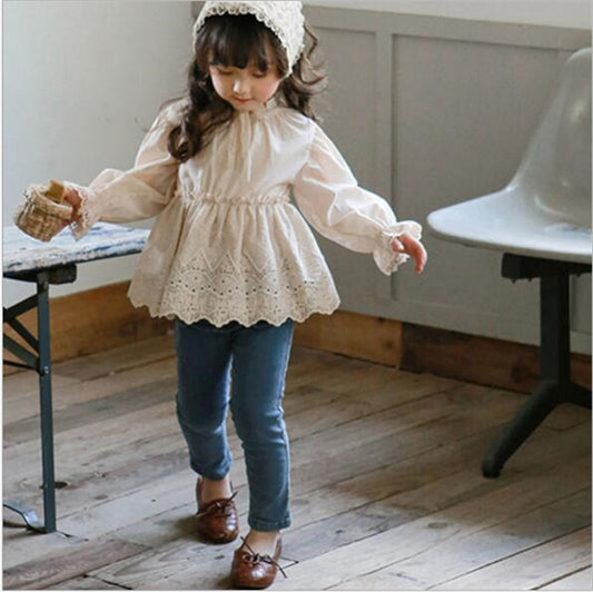 Children Girl Bow Sweet Little Feet Denim Skirt Pants