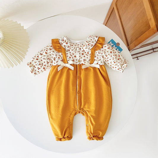 Bébé Onesie nouveau faux deux pièces barboteuse vêtements en coton