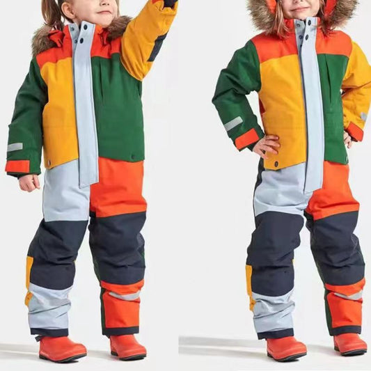 Children's Ski Suit Outdoor Single Double Board Luminous Windproof Waterproof Thickened Thermal Wear