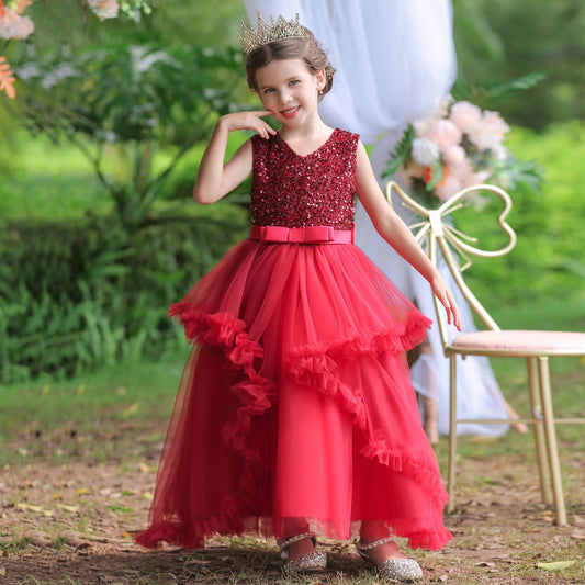 Robe en maille populaire personnalisée pour enfants à la mode