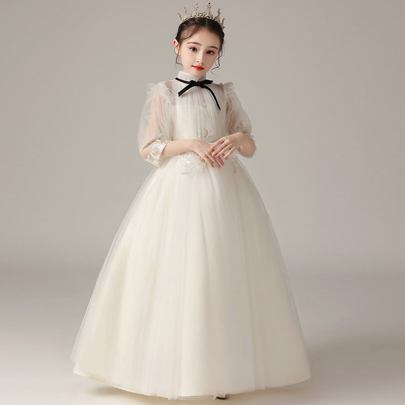 Robe de soirée de mariage en dentelle pour enfants