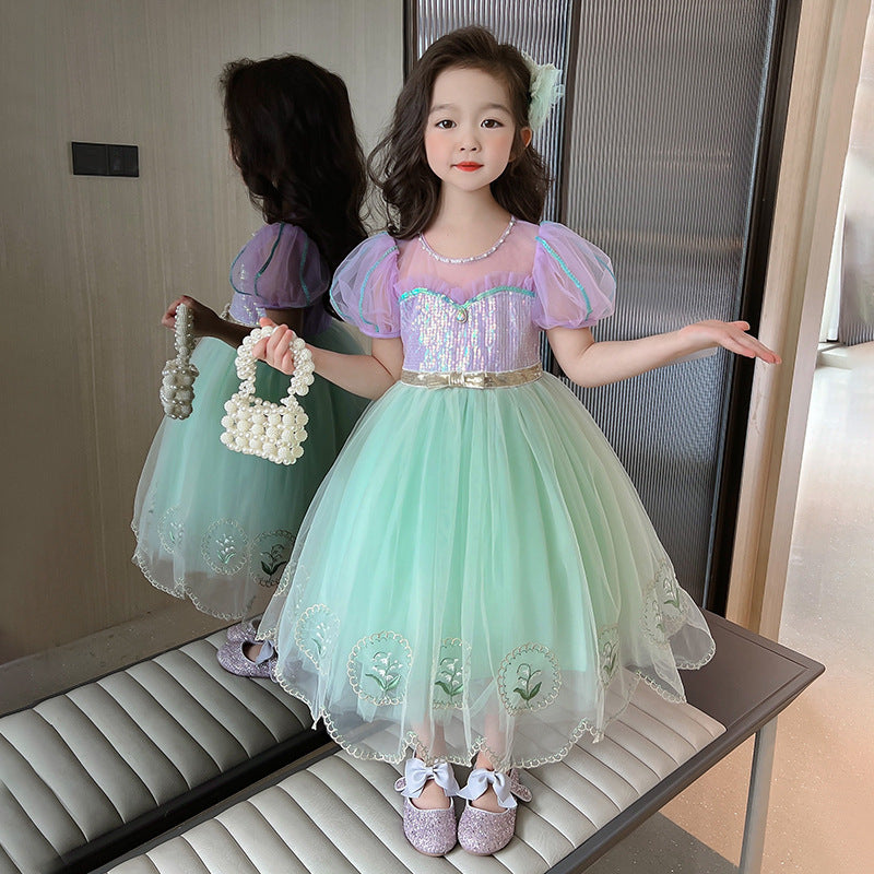 Children's Mesh Princess Dress Sweet Western Style