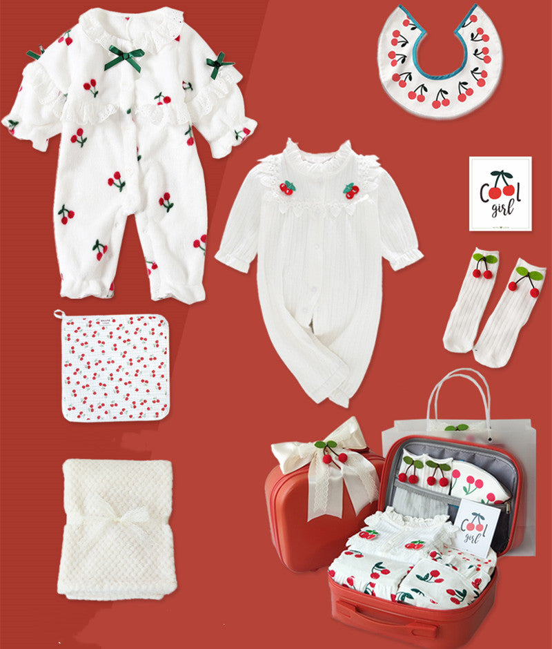 Baby Creative Cherry Print Onesie Set