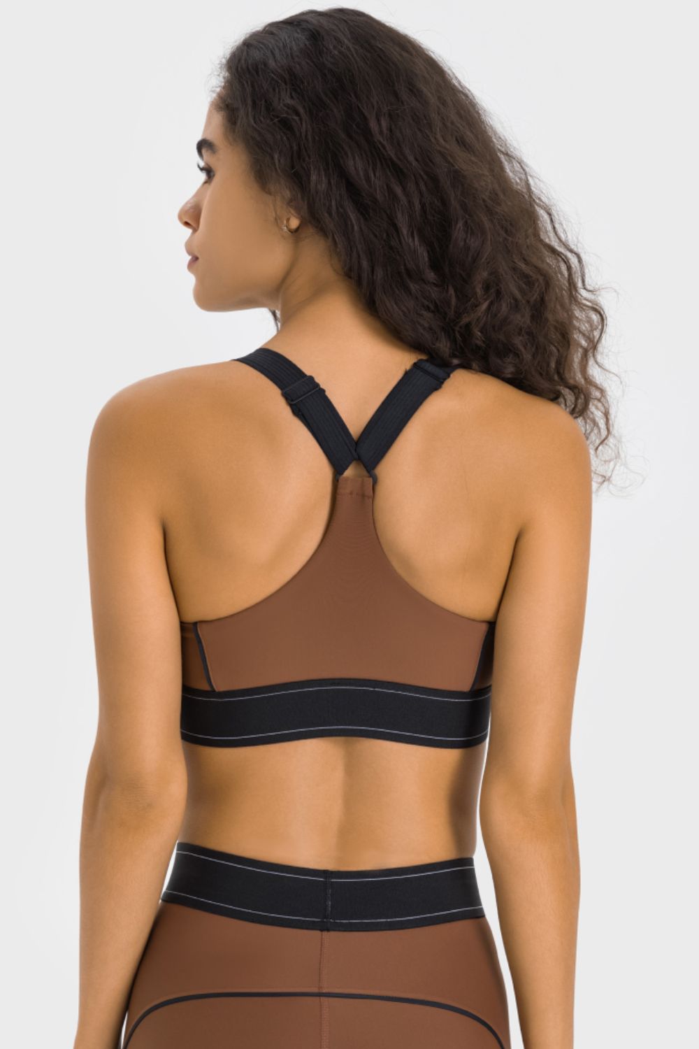 Soutien-gorge de sport contrasté