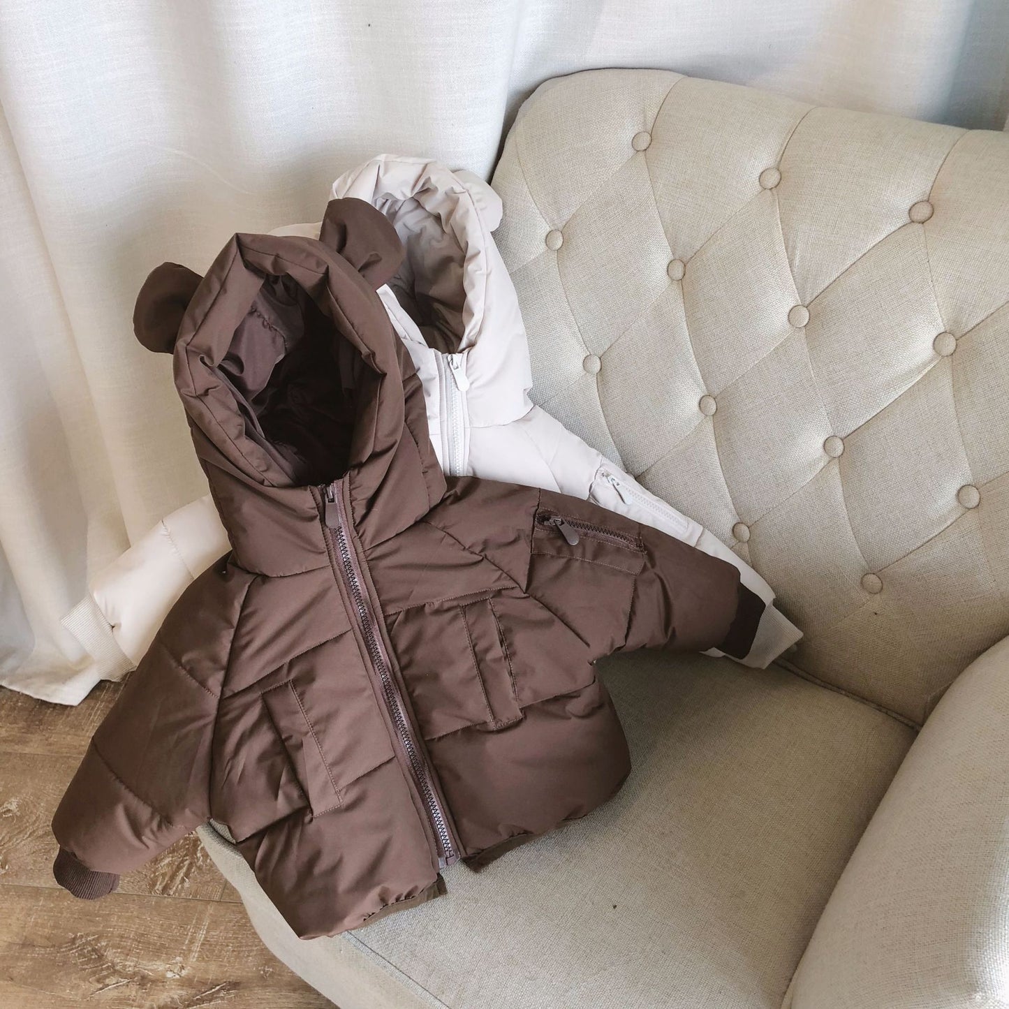 Thickened Cotton Padded Coat Men And Women Kids' Overcoat