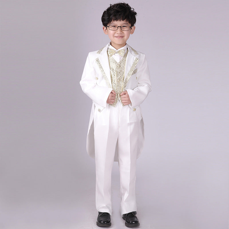 Children Swallowtail Dresses Of Bride Fellow Kids Boys School Uniform