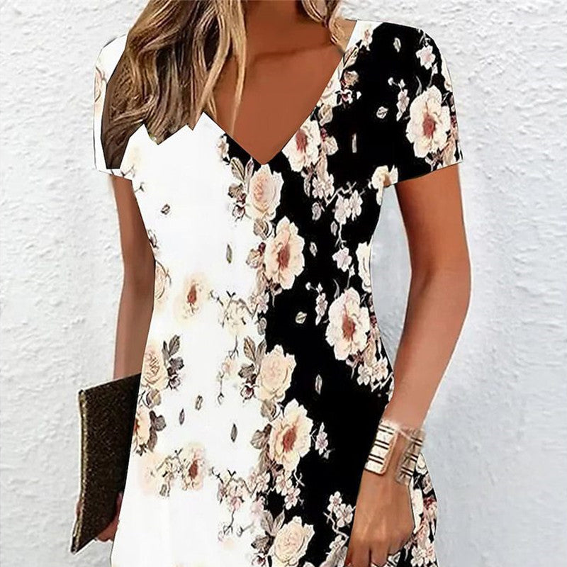 Vestido camiseta mujer estampado floral