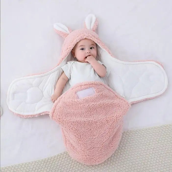 Saco de Dormir para Bebé Súper Suave, Manta para Recién Nacido de Lana Esponjosa, Mantas para Envolver, Envoltura para Bebés Unisex para Bebés Recién Nacidos, Niños, Niñas, con Función de Protección y Soporte para la Cabeza