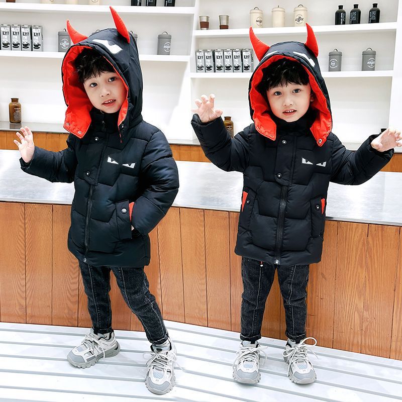 Boy Fashion Down Jacket Mid-length Coat