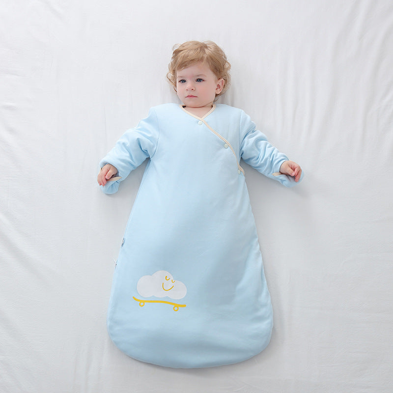 Sac de couchage tout usage en coton pour bébé, couette anti-coup de pied intégrée, toutes saisons