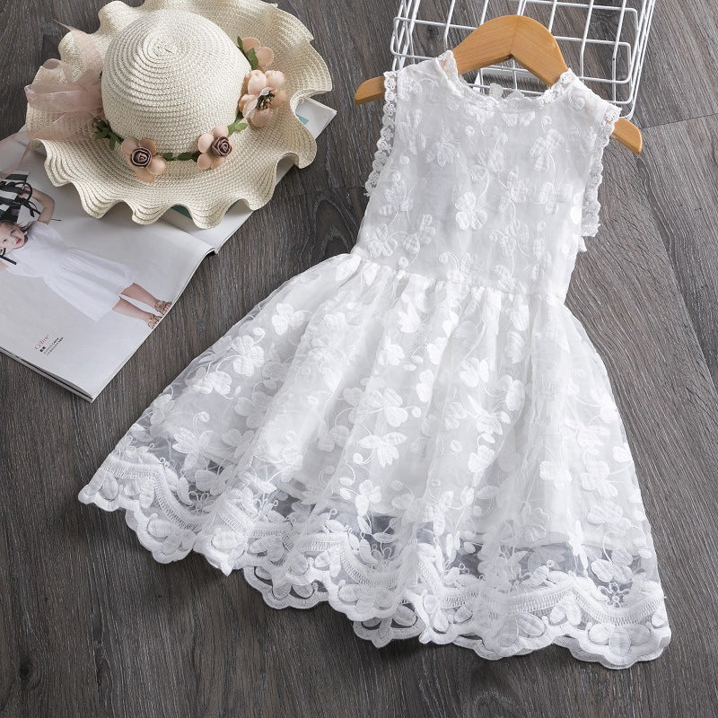 Robe princesse en dentelle pour filles