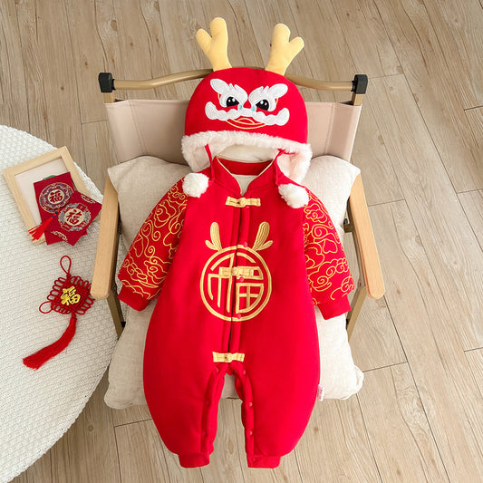 Baby New Year Clothes Festive Jumpsuit Newborn